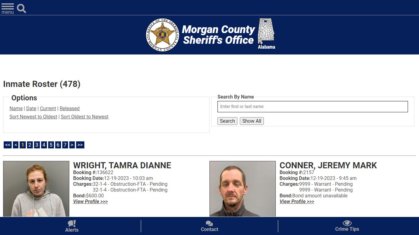 Inmate Roster (482) - Morgan County Sheriff, Al
