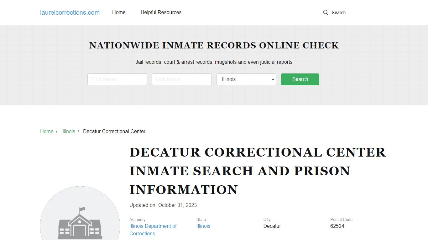 Decatur Correctional Center Inmate Search, Visitation, Contacts